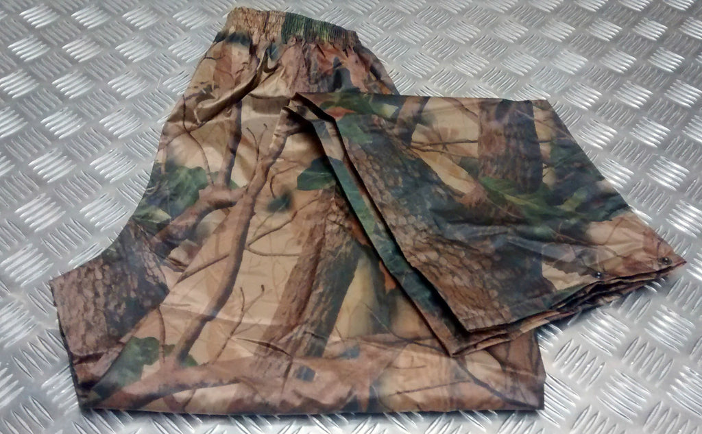 Military Style 100% Waterproof Foul Weather Suit Tree Bark Camo - NEW