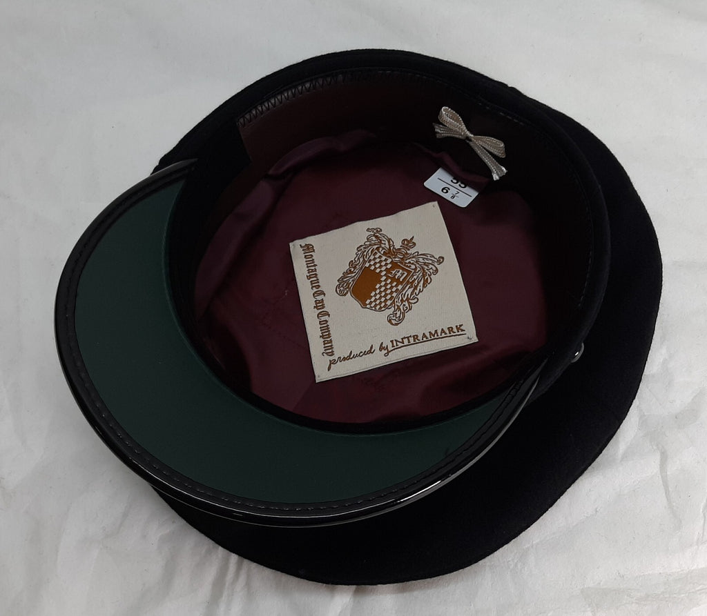 Army Cap No1 British Black Officers Oak Leaf Band By Montague Headwear 55cm