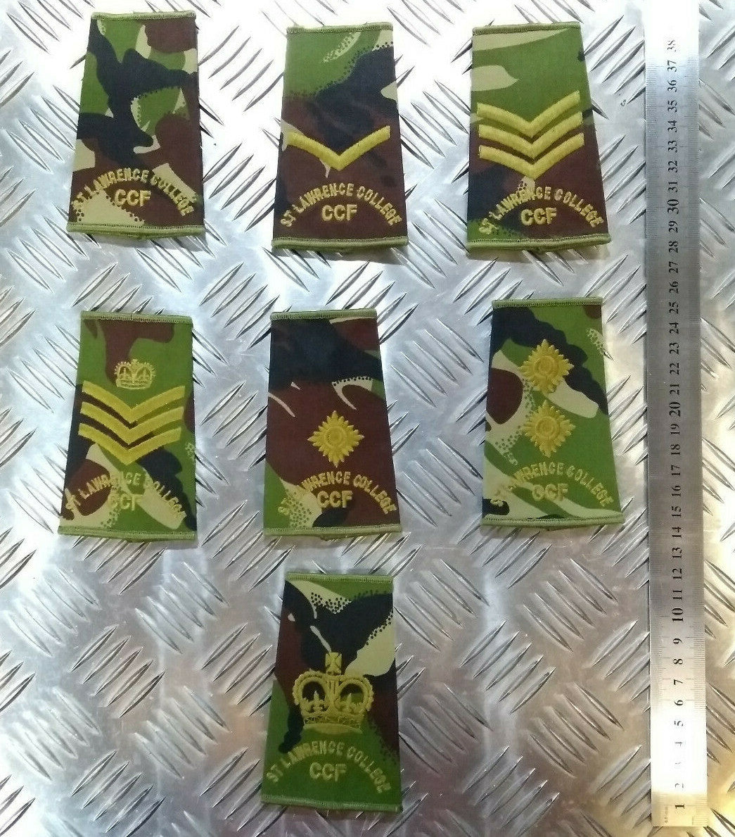 Woodland DPM Camo St. Lawrence College CCF Rank Slides Assorted - NEW