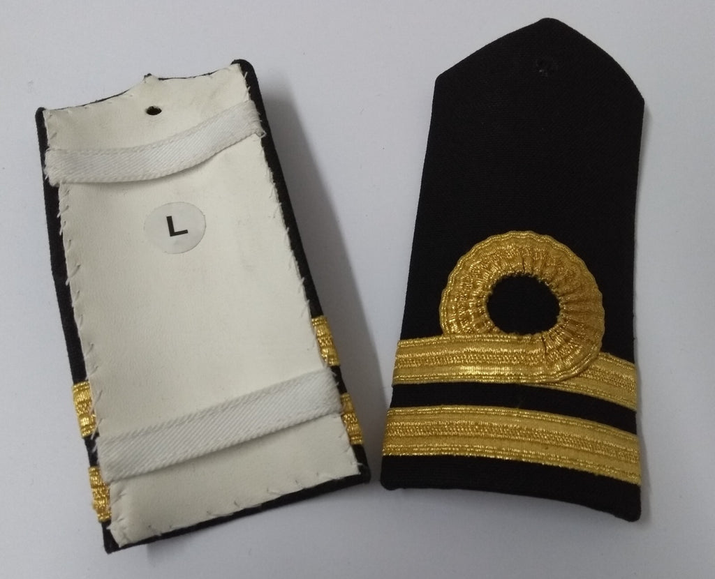 Naval Style Shoulder Boards Epaulette Leather Backed Fancy Dress