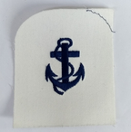 British Naval Embroided Blue on White Fouled Ancor Patch Genuine