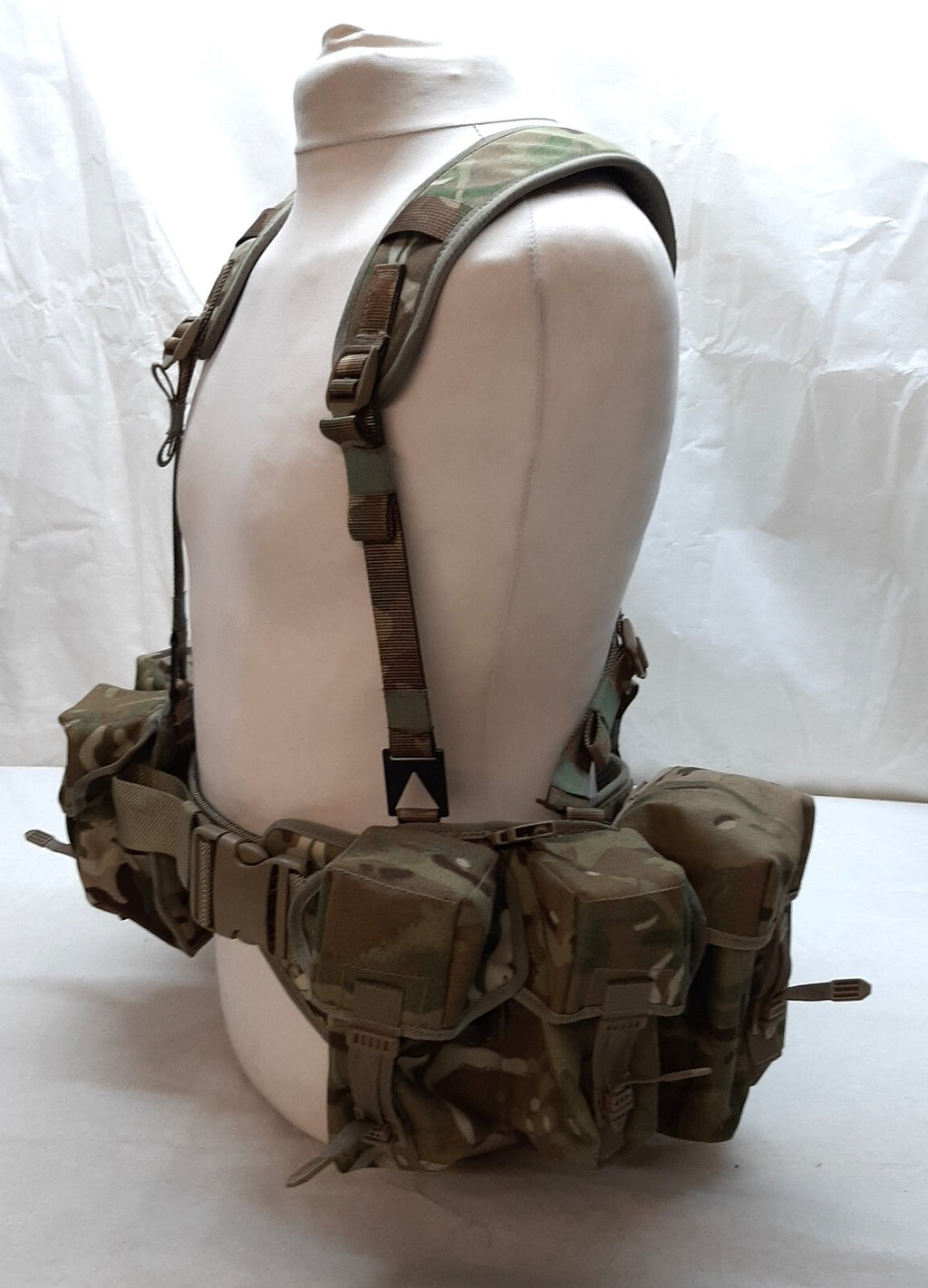 Airborne Army Webbing MTP British Assault Camo Belt Yoke & Assorted Pouches (4)