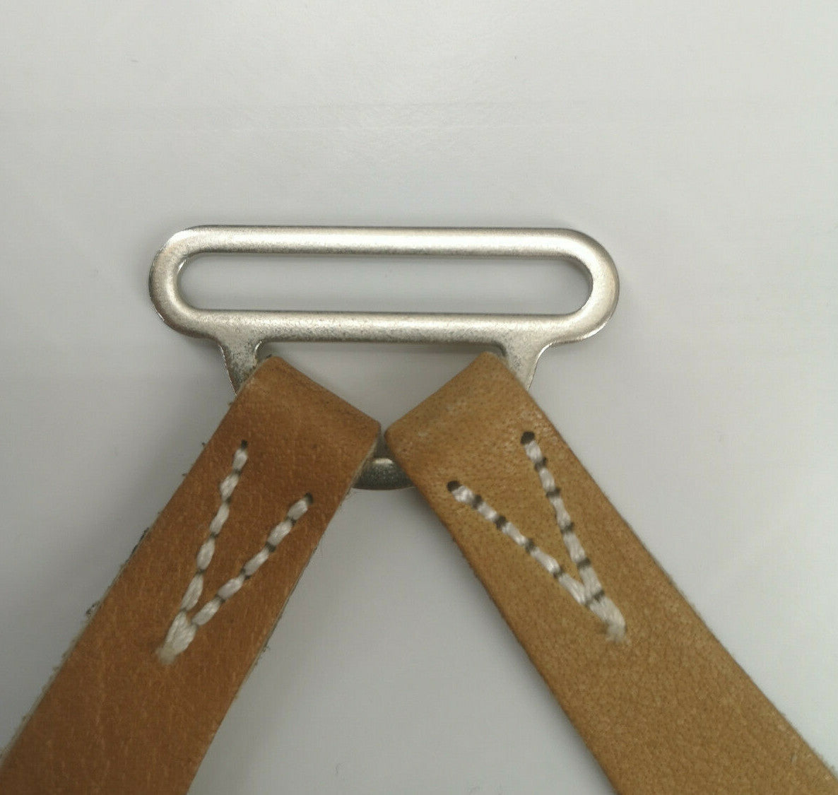 Ex British Army Braces Replacement Leather tab for Buttons x1