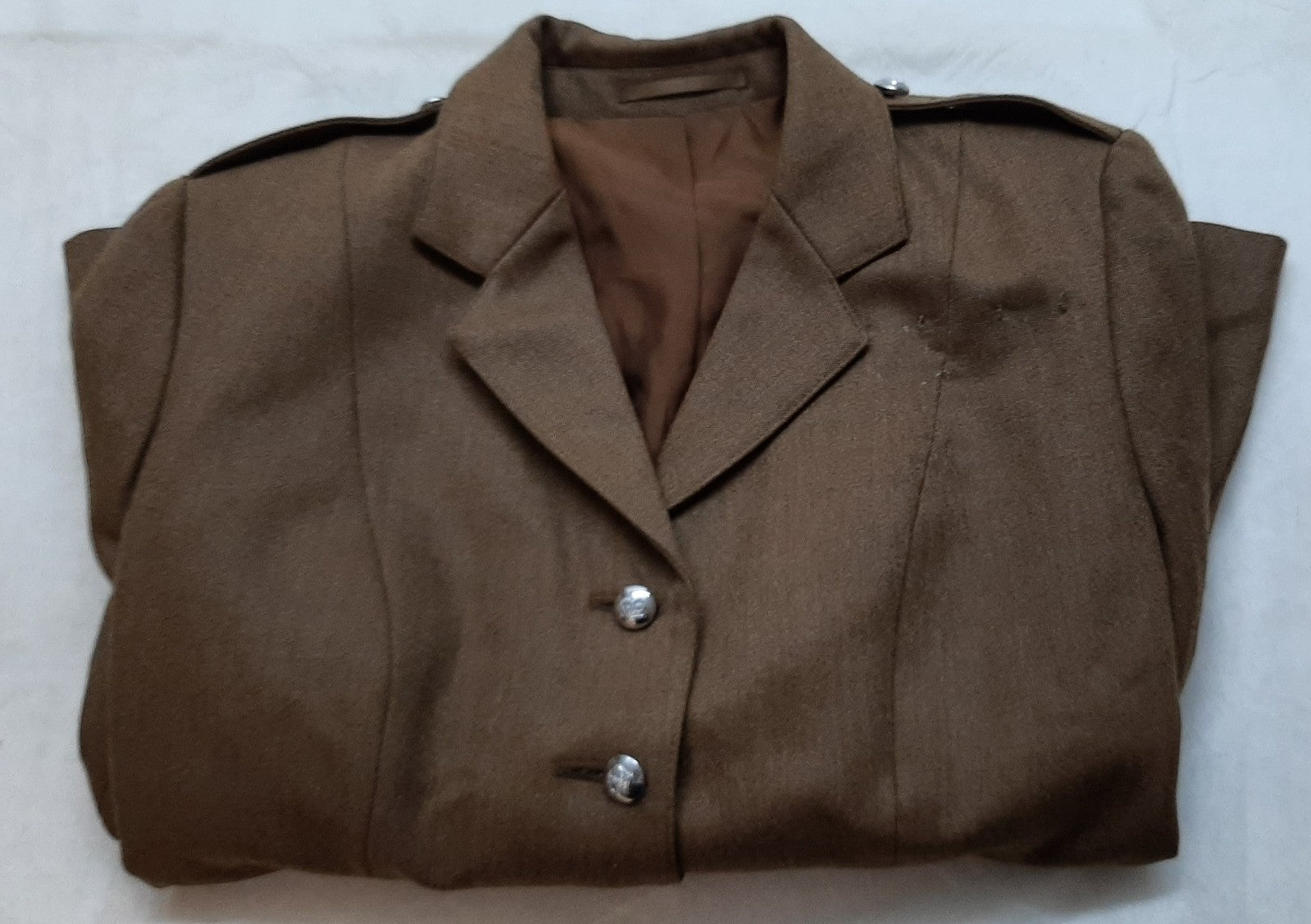 British Army Jacket Womans FAD No2 With Silver Crown Buttons Size 96cm