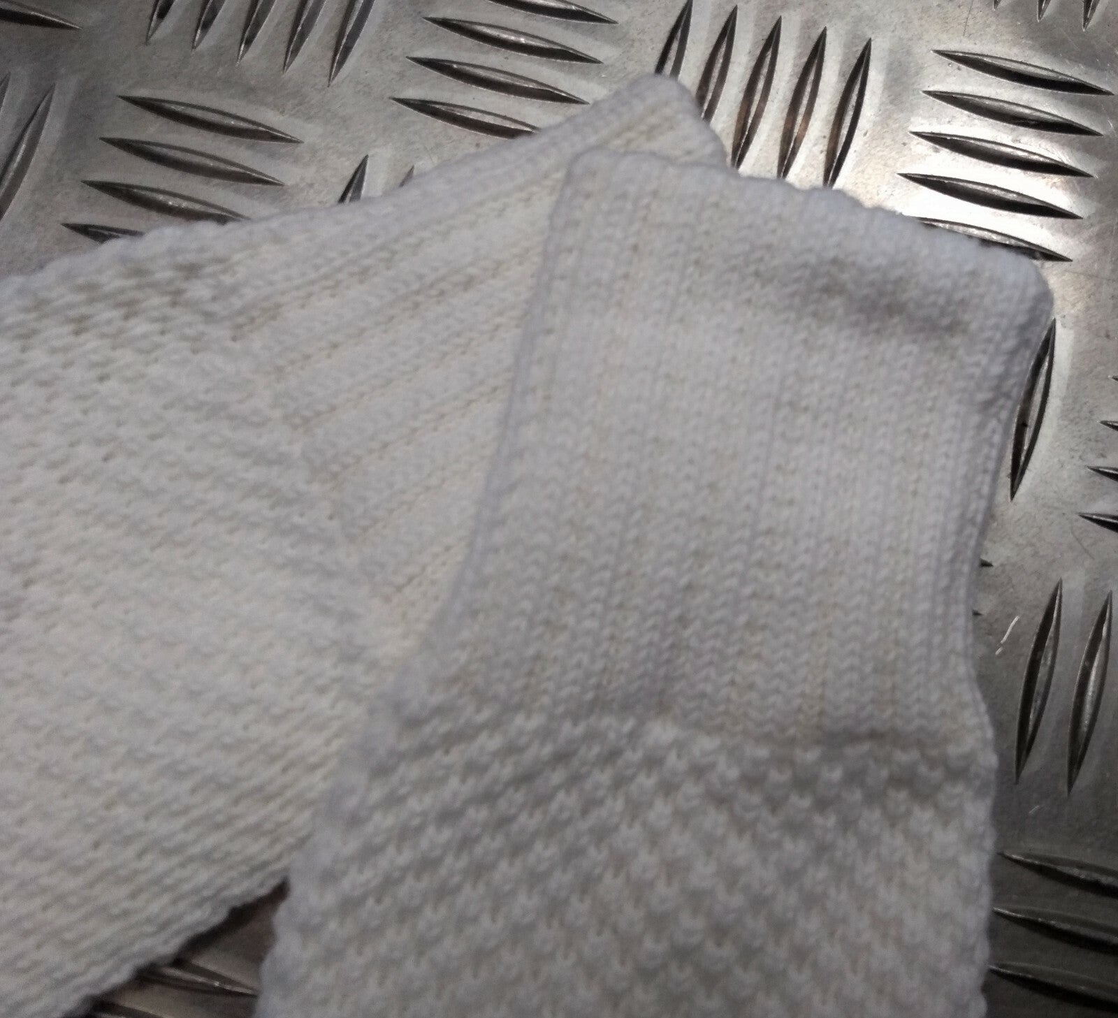 White Waffle Gloves Liners UK Made Size Small / Medium NEW