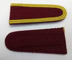 Senior Officer Shoulder Boards Obsolete Stock Maroon Melton Gold Braid UK Made