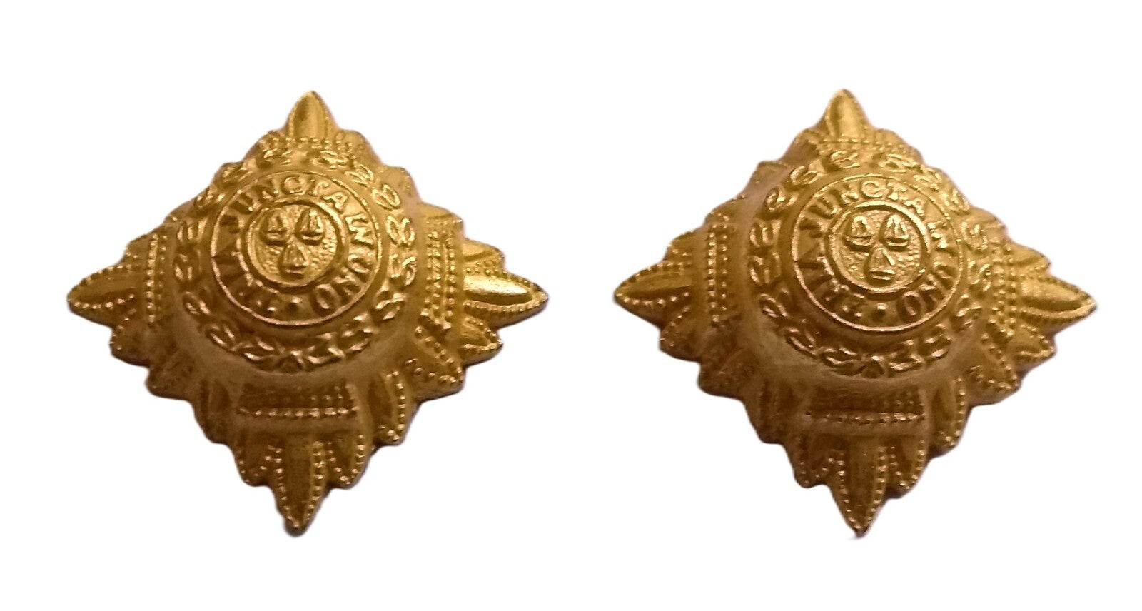 Bath Rank Stars / Pips British Army Insignia Tria Juncta In Uno Screw Post Type