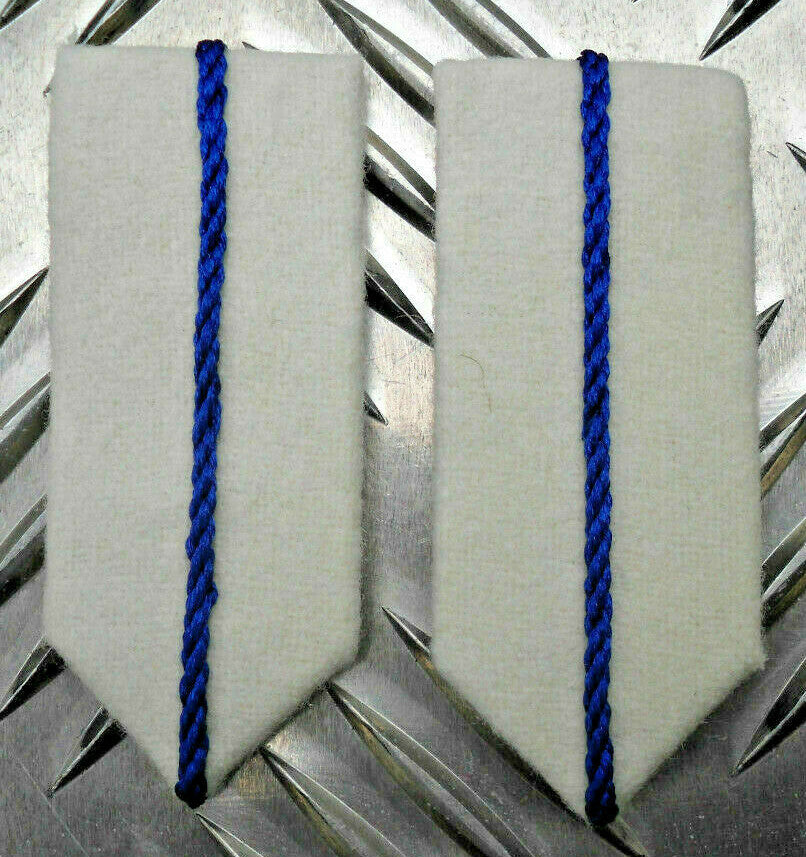 British Army / RAF Royal Air Force Officer Cadets Gorget Patch BLUE on WHITE - NEW