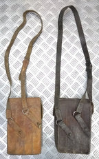 Genuine Vintage Issued Leather Ammo Case / Bag & Shoulder Strap Faulty