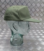 US Olive Green Colour Baseball Hat/Cap With Leather Band- All Sizes- NEW