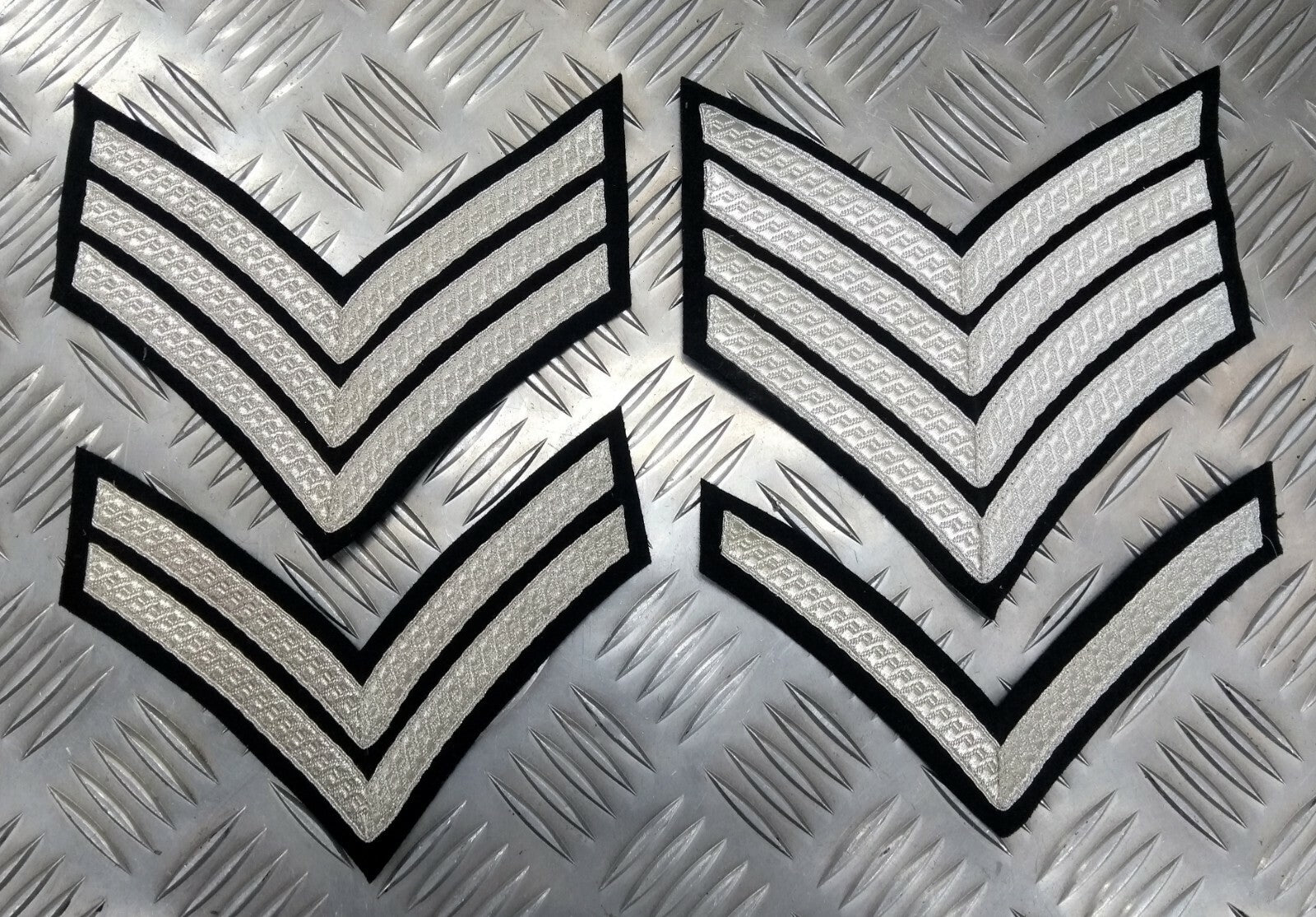 Mess Dress Chevrons Silver Braid On Black