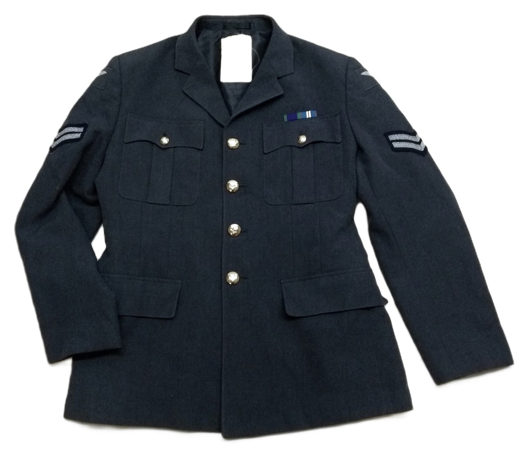 RAF Royal Air Force Vintage No1 Jacket Old Dress Pattern Airforce Blue Grey Colour With Badges