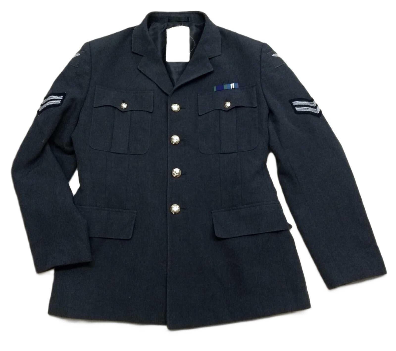 RAF Royal Air Force Vintage No1 Jacket Old Dress Pattern Airforce Blue Grey Colour With Badges