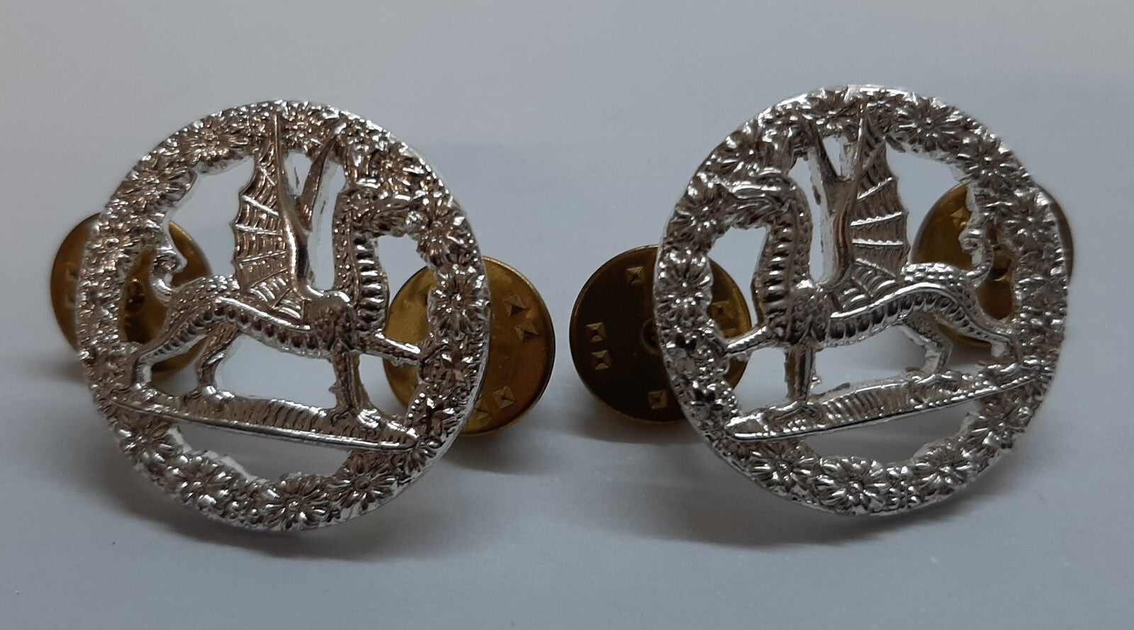 RRW Collar Dogs Royal Regiment of Wales Badges