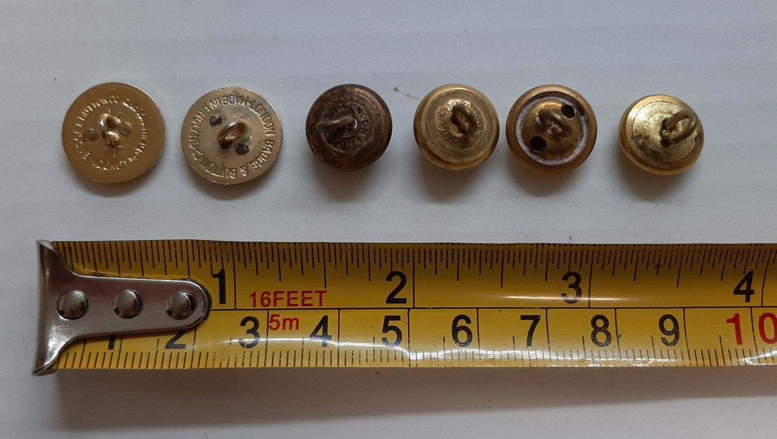 RAOC Army Buttons British Royal Ordnance Corps Assorted Small Size x 6