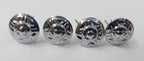 Genuine Issue 13.2mm Chrome Basic Rose Ornament Decorations X8 STD250