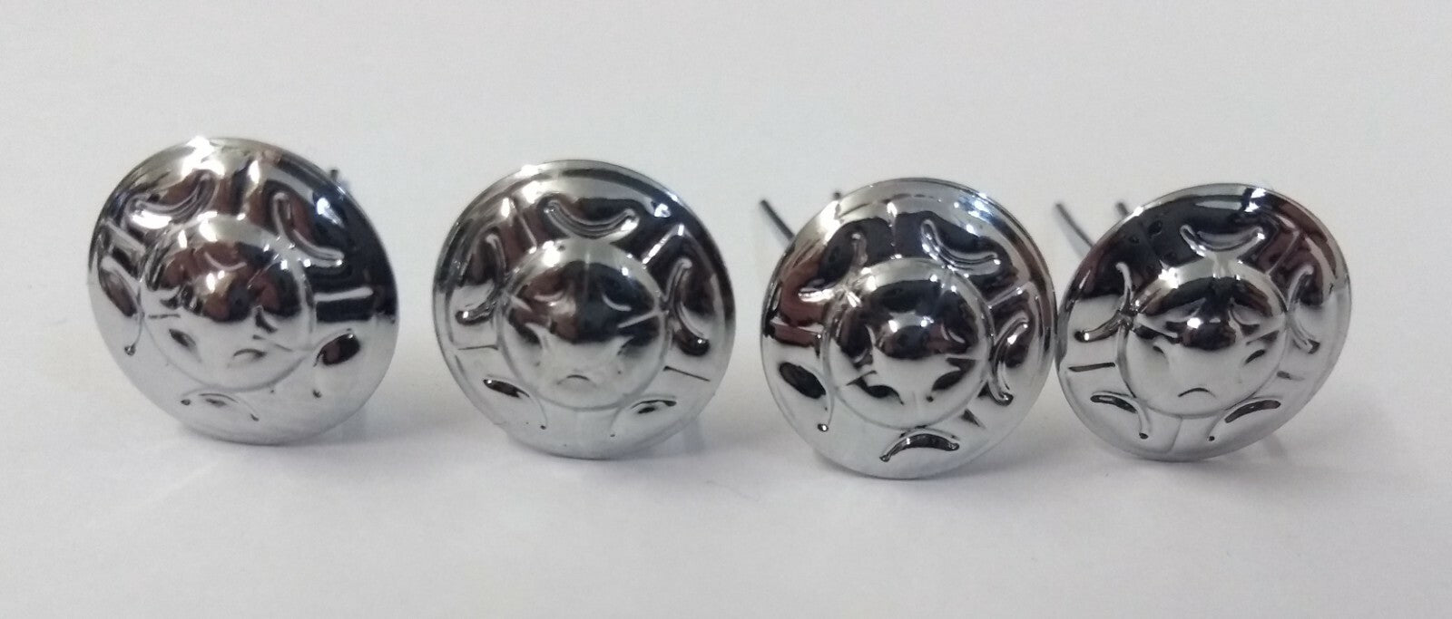 Genuine Issue 13.2mm Chrome Basic Rose Ornament Decorations X8 STD250