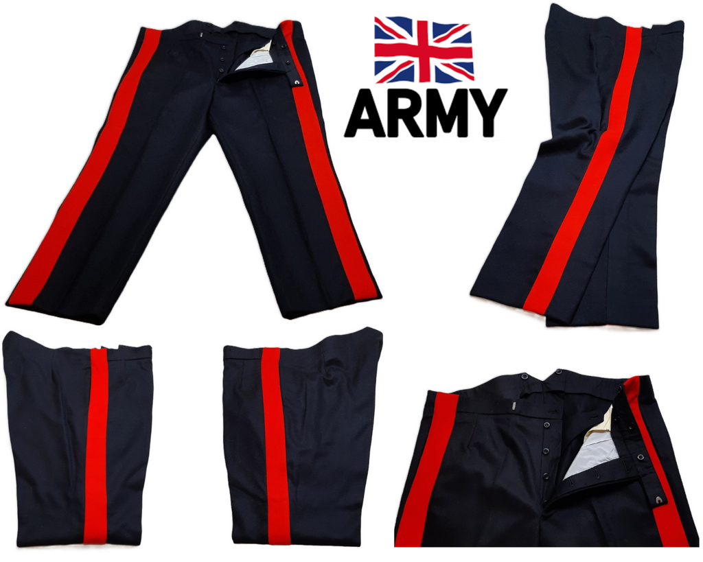 Mess Dress Trousers Wingback British Army Uniform Wide Stripes Waist 45"
