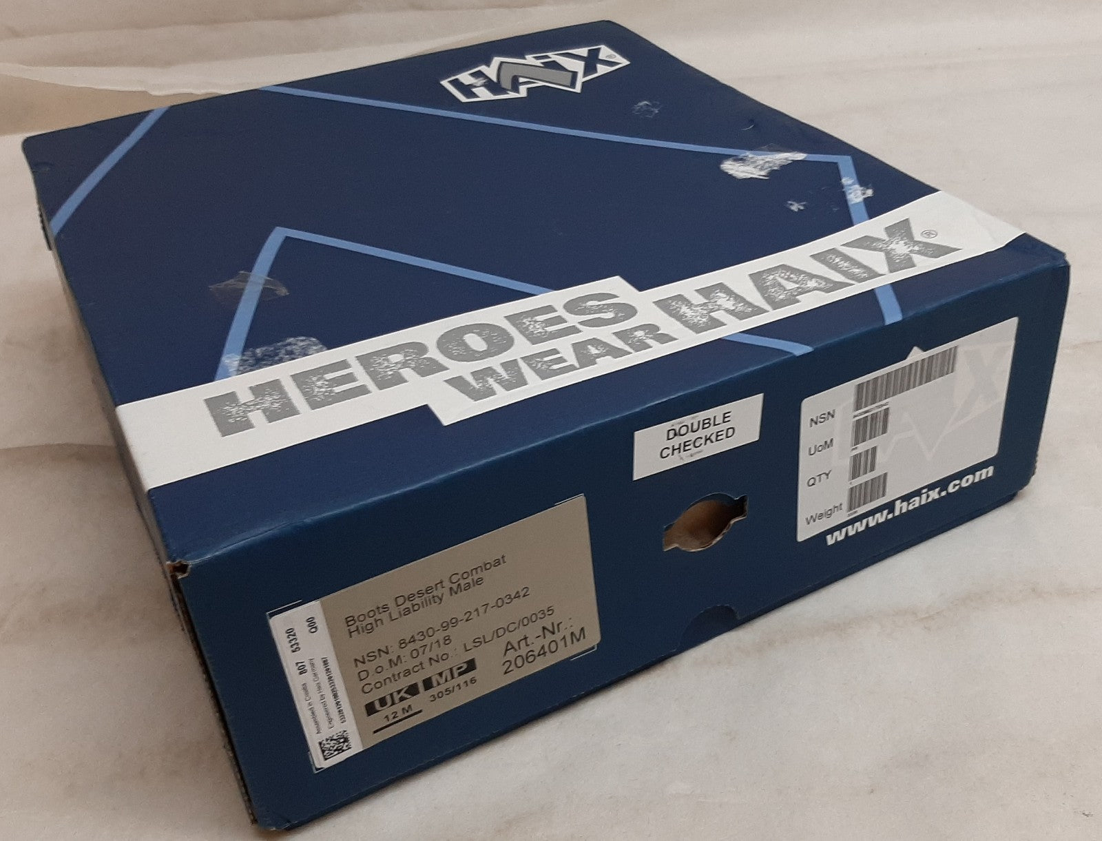 Haix Desert Boots Combat High Liability Full Army Spec Footwear UK 12M