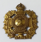 Vintage Kings Crown Hastings Prince Edward Regiment Insignia Metal Badge