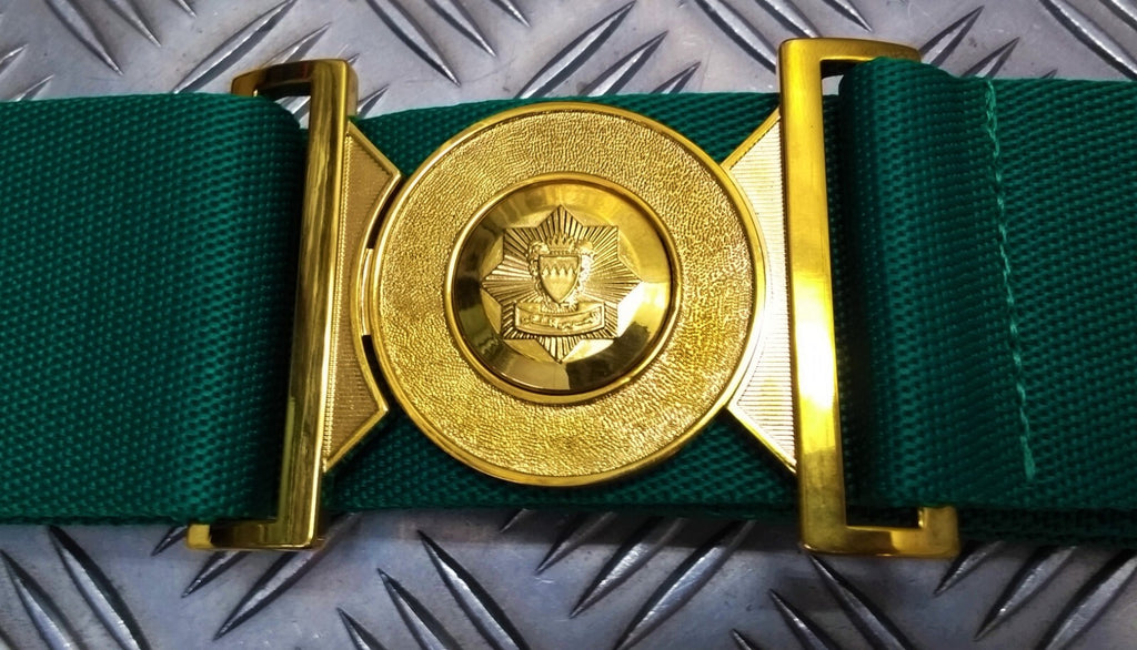 Bahrain Belt Green Nylon Web With Buckle For Ceremonial & Parade Duties