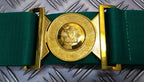 Bahrain Belt Green Nylon Web With Buckle For Ceremonial & Parade Duties