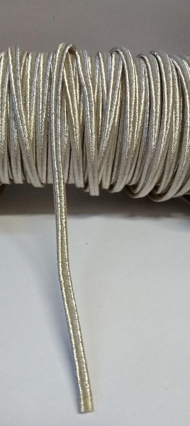 Silver Metallised Polyester Russia Braid 6mm