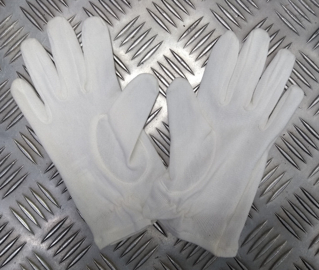 White 100% Cotton Cloth Women's Gloves Size 6½ or 7½ / 2 Pairs