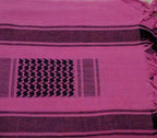 100% Cotton Shemagh / Arab Scarf / Pashmina / Wrap / Sarong. Black on Pink - NEW