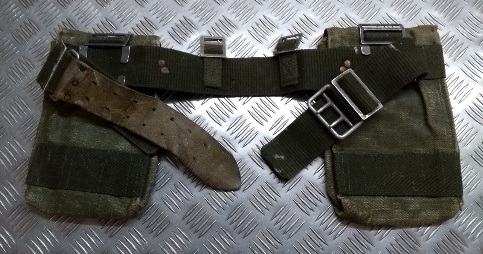 M39 Belt Utility Pouches & Harness WW2 Pattern Heavy Canvas Vintage Army Webbing