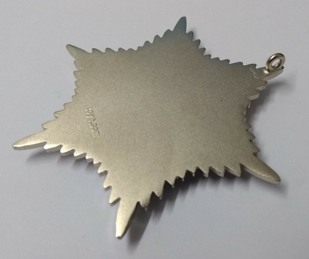 Genuine British Made Chrome Plated Star Badge With Decorative Insignia