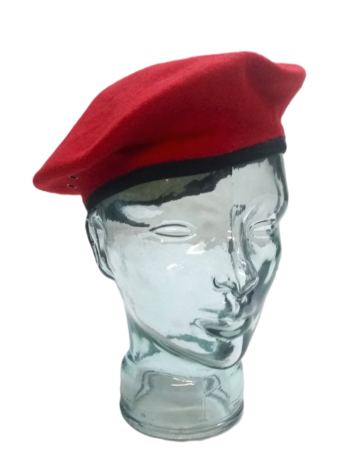 Red Army Beret Goldings UK Pattern Wool / Silky Lining & Petersham Trim 62cm.