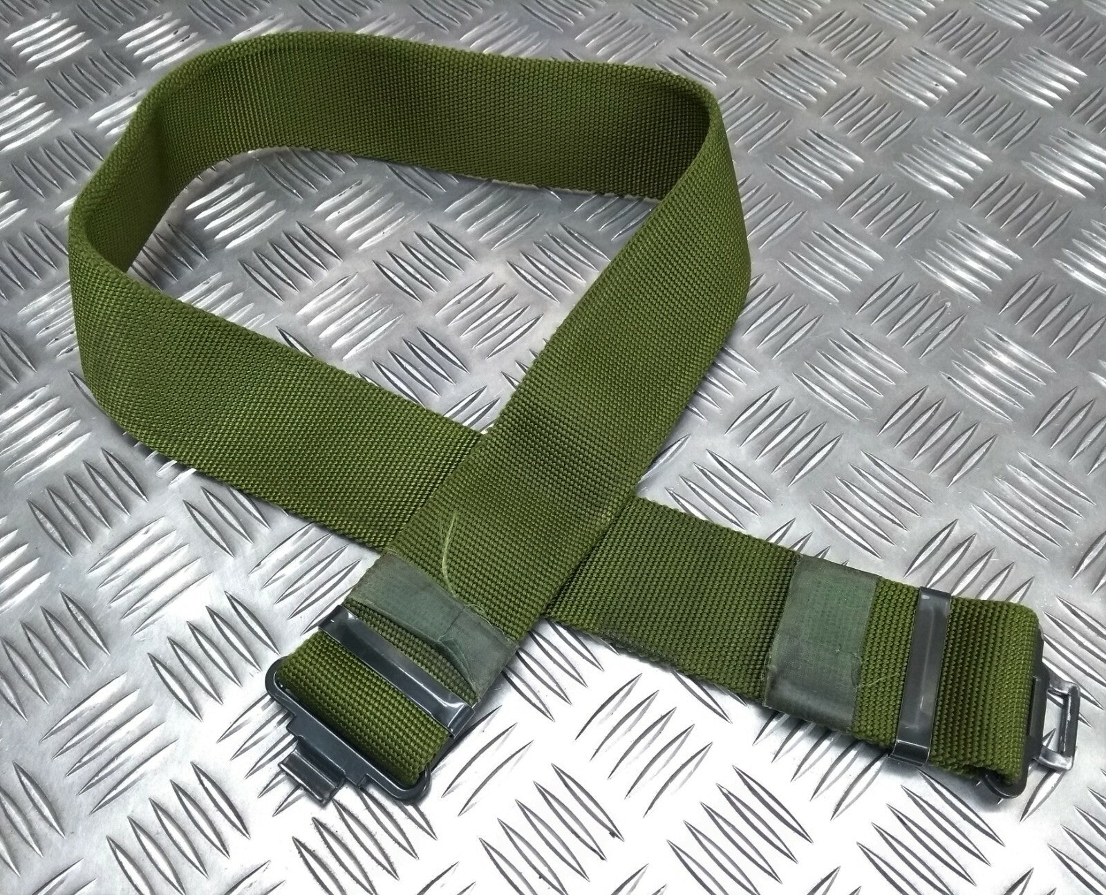 Webbing Belt British Army Green Old Pattern Load Carrying Nylon Belting Max 42"