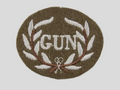 Qualified Gunner Qualification Oval FAD Patch British Army "GUN" with Wreath