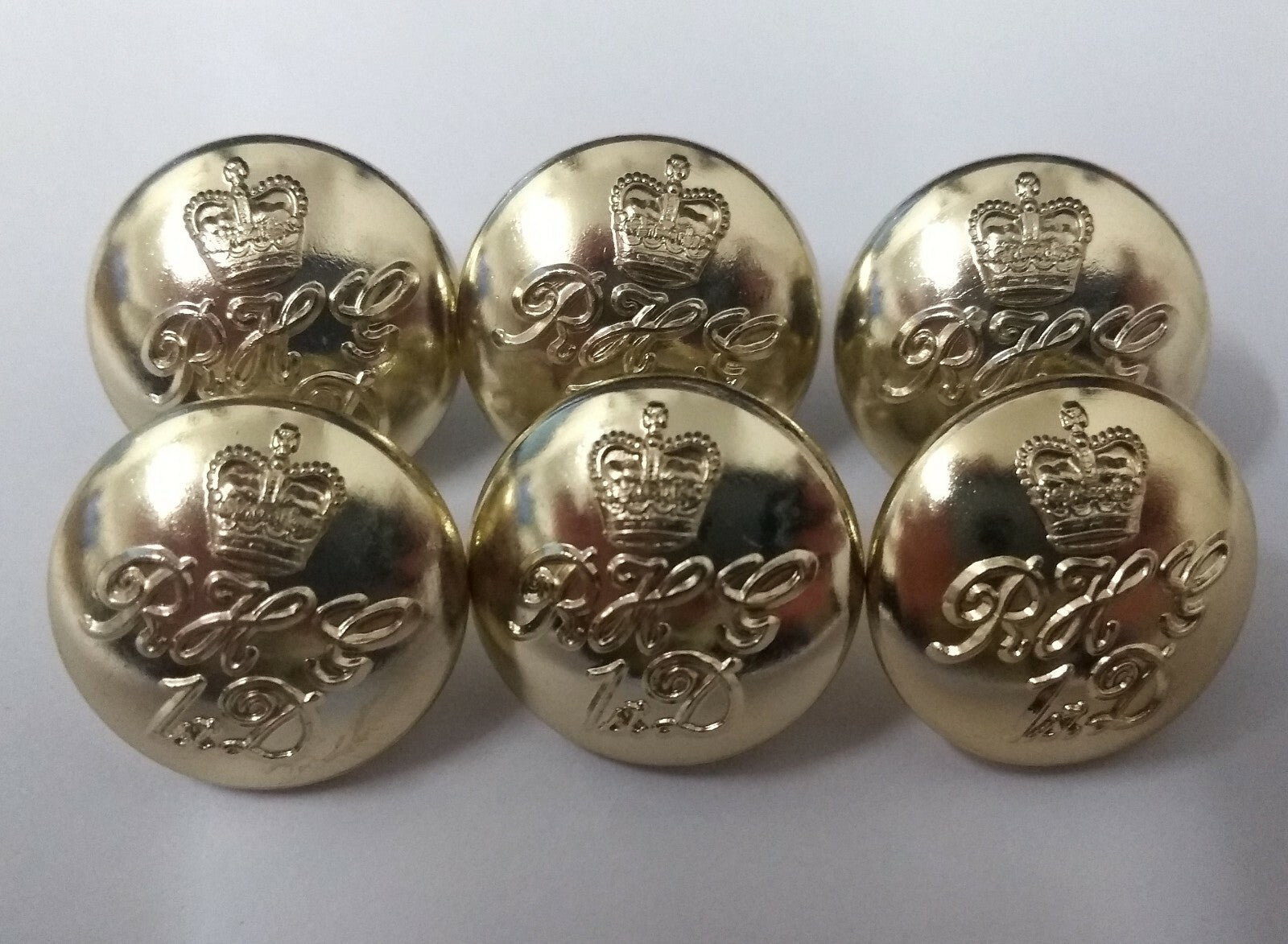Genuine British Army Blues & Royals RHG 1st D Guards Dress Buttons 30L