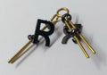 Retired Officers Subdued / Black Letter R Metal Split Pin "R" Badges 1 Pair