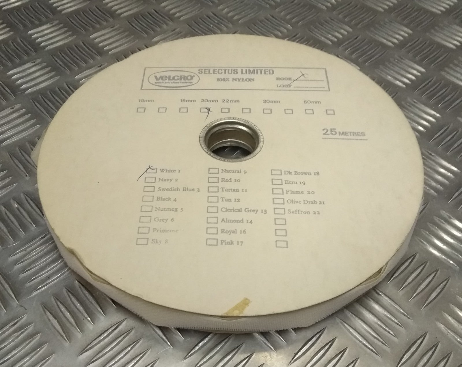 Hook & Loop White Badge Backing Strip Hook Side Only Issue