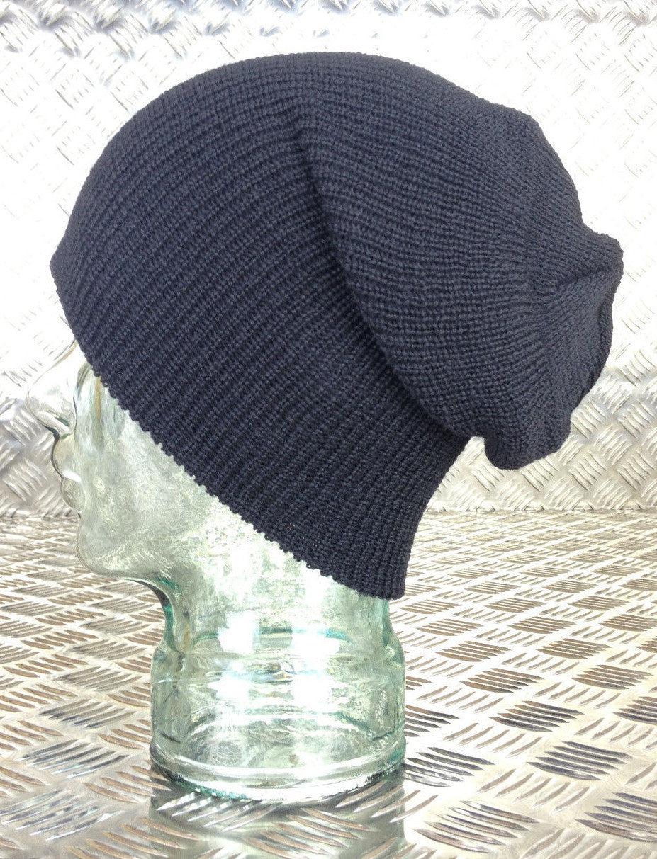 Genuine US Army Black Beanie Hat / Watch Cap 100% Wool - NEW