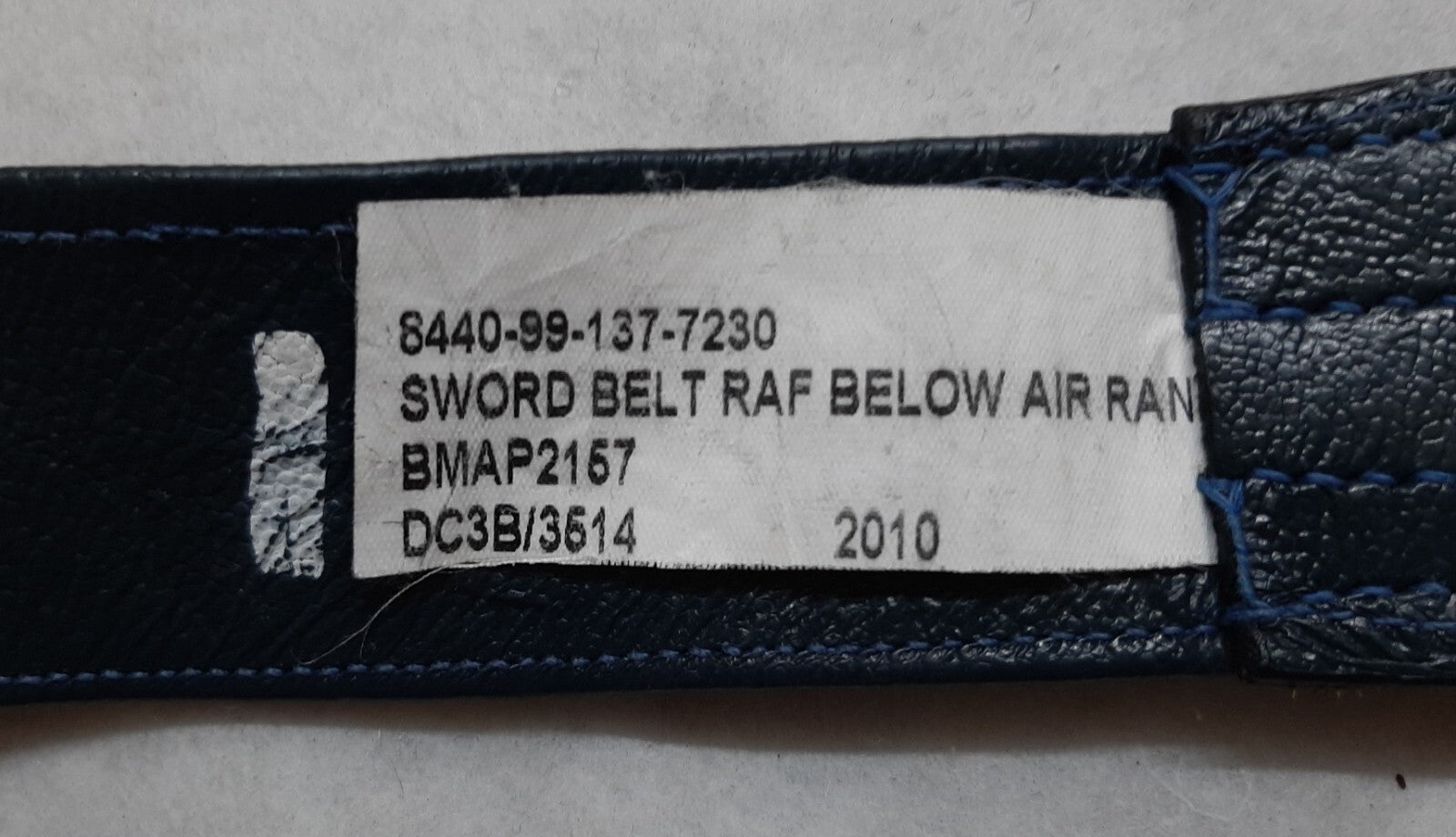 RAF Royal Air Force Ceremonial Belt PER ARDUA AD ASTRA Buckle With Slings 44"