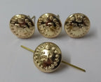 E R II Queens Crown British Issue Insignia Buttons With Split Pins X4