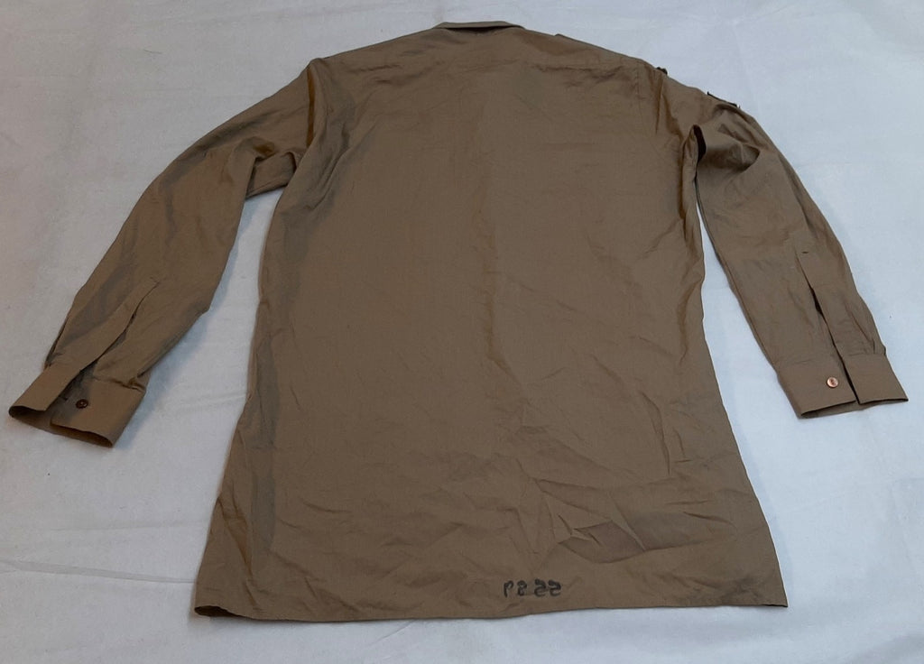 Army Style Khaki Shirt British Dress Long Sleeve Size 39cm
