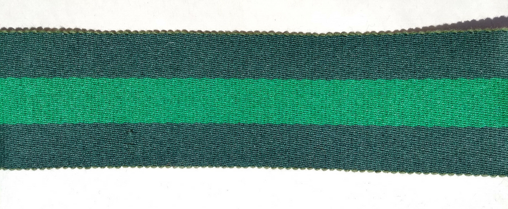 Dark Green & Green 64mm Stable Belt Material Genuine British Made / Sold by 50cm