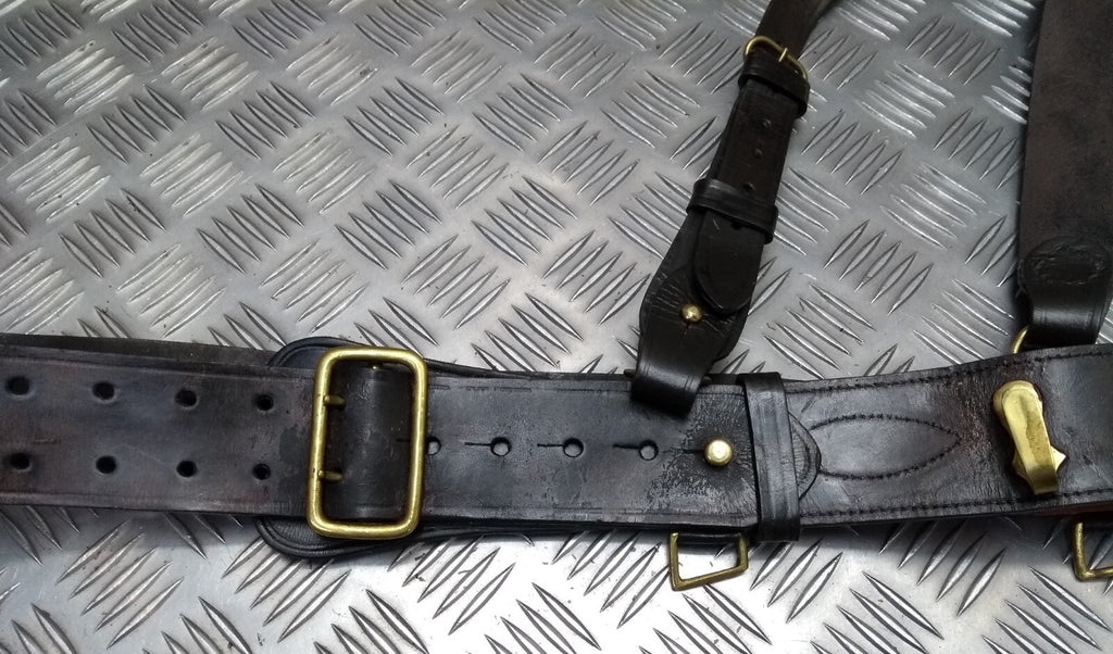 Sam Browne Brown Leather Belt & Shoulder Strap British Issue Dress