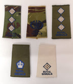 Royal Signals Rank Slides / Epaulettes in Various Colours Used