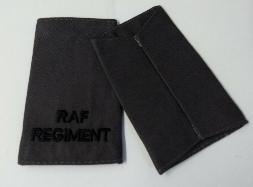 British Royal Air Force Regiment RAF Grey Shoulder Slides Epaulettes 1PR