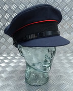 Uniform Dress Cap Blue with Red Piping Chinstrap & Buttons Visor Cap 56cm