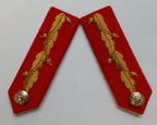 Army General Officer British No1 Dress Hand Embroidered Gorgets Gold Leaf