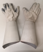 British Army Household Cavalry White Leather Gauntlet Parade Gloves Size 9.5