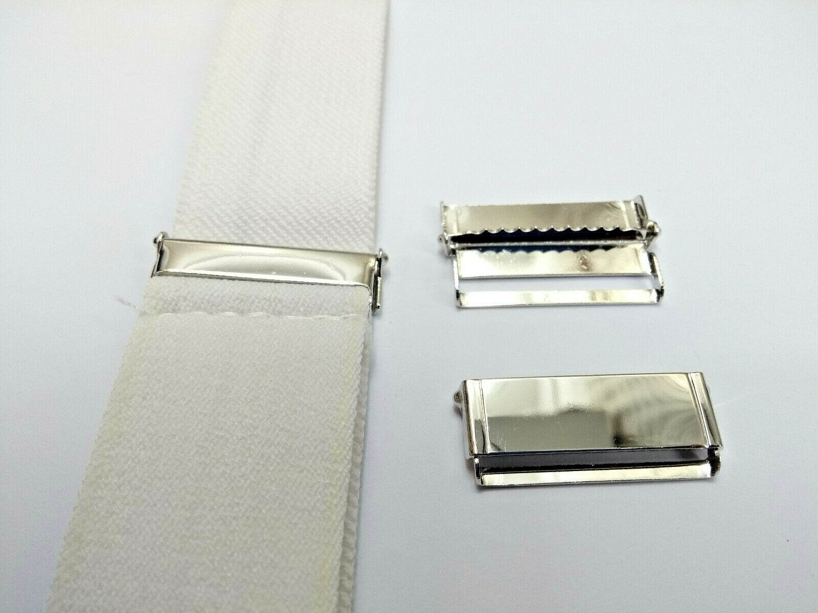 Metal Brace Clip Adjuster Plain Silver Colour 1½''(38mm) Inside Strap Hole NEW