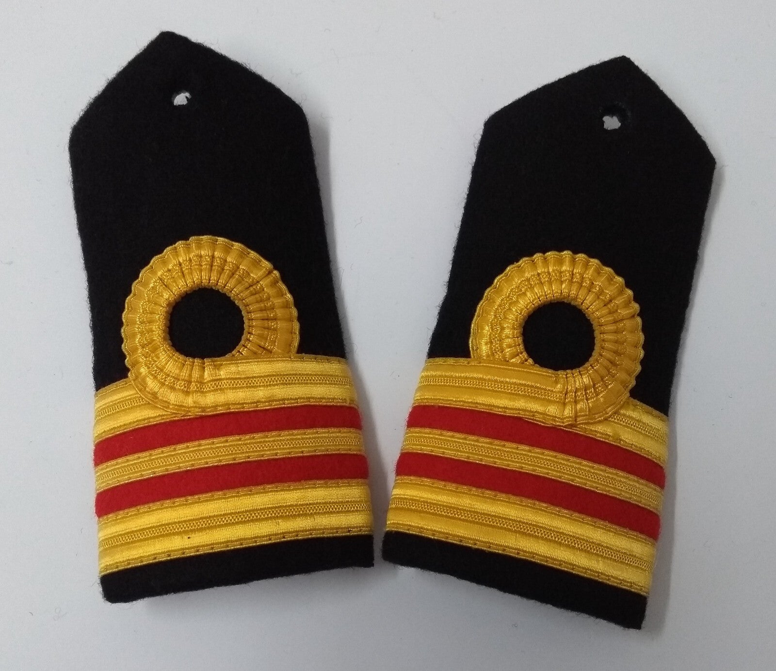 RN Shoulder Boards Genuine Royal Navy Lieutenant Commander White Leather Backed